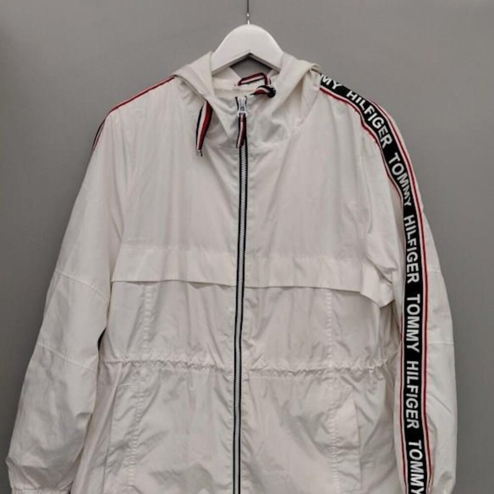 Men's Tommy Hilfiger White Size L Rain Jacket